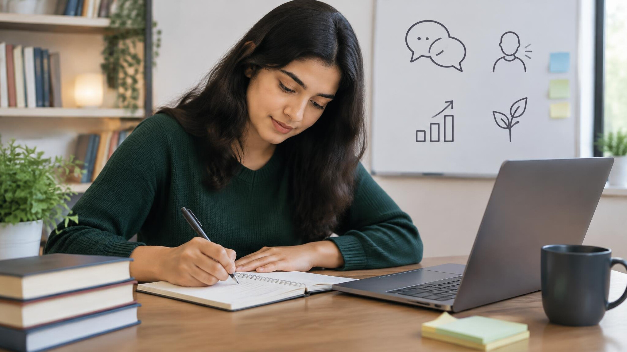 person writing notes